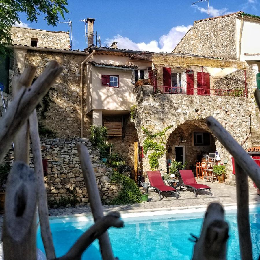 La Dolce Vita - Studio dans propriété avec piscine Montpeyroux  Extérieur photo